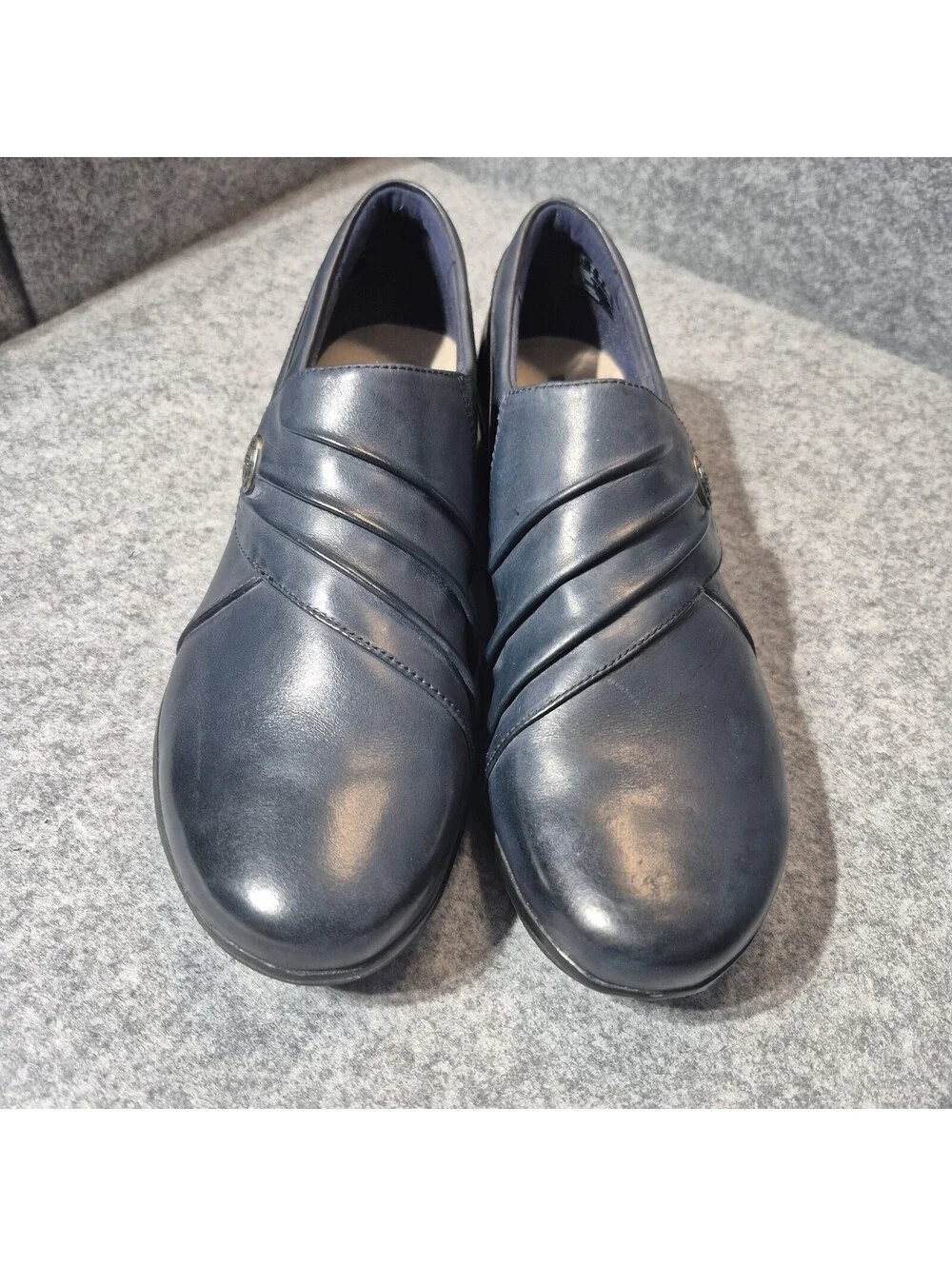 Women's Collection By Clarks Hope Roxanne Blue Leather Shoes 8M Casual Dressy